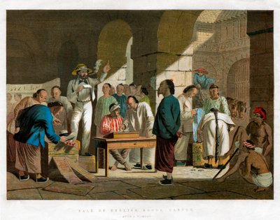 Angol áruk eladása, Kanton, 1858 alkotó: Unbekannt