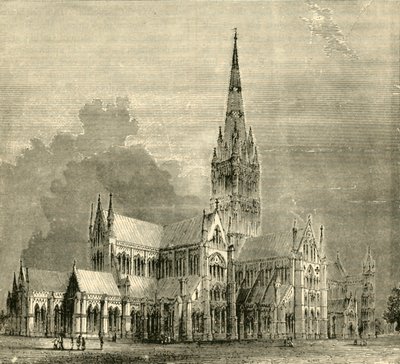 Salisbury katedrális, 1890. alkotó: Unbekannt