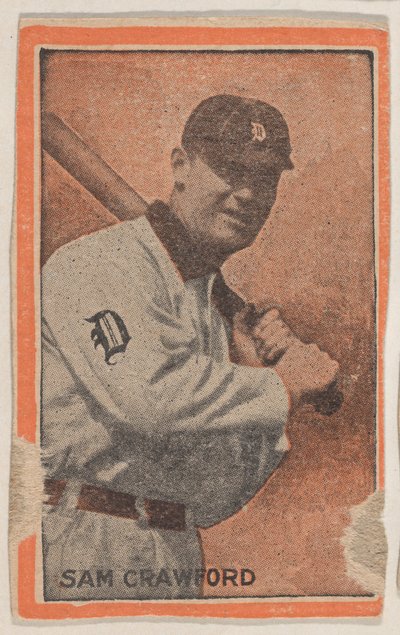 Sam Crawford, a Baseball Players W500 Orange Borders sorozatból, 1910. alkotó: Unbekannt