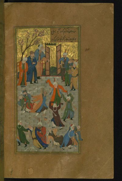 Sama szertartás. Miniatűr a hafezi díván kéziratából, 1512 alkotó: Unbekannt