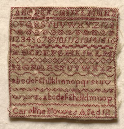 Sampler, 1800-as évek. alkotó: Unbekannt