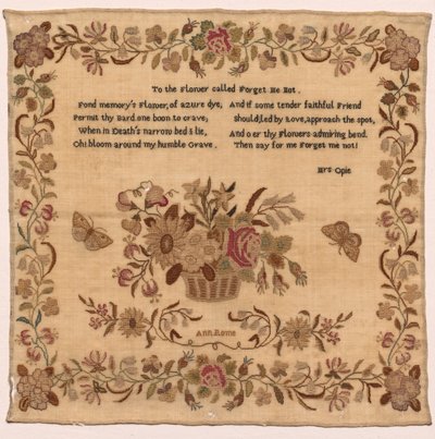 Sampler, 1800-as évek. alkotó: Unbekannt