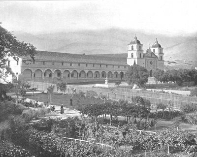 Santa Barbara Mission, Kalifornia, USA, 1900. alkotó: Unbekannt