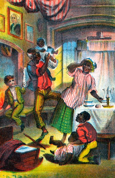 Jelenet a Harriet Beecher Stowes Uncle Toms Cabin-ból, 1870 alkotó: Unbekannt