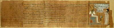 Jelenet a Halottak könyvéből, Egyiptom, harmadik köztes időszak, 21. dinasztia, kb. ie 1069-945. alkotó: Unbekannt