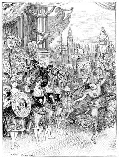Jelenet a Negyven tolvaj című pantomimból a Dury Lane Színházban, London, 1887 alkotó: Unbekannt