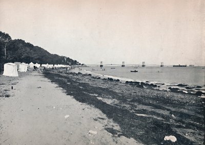 Kilátás a tengerre – A fürdőpart és a függő móló, 1895 alkotó: Unbekannt