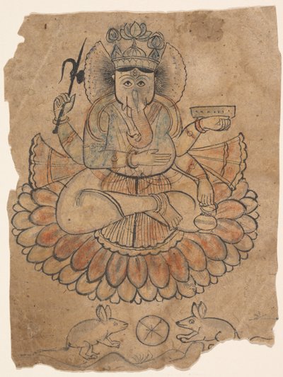 Ülő négykarú Ganesha, kb. 1775. alkotó: Unbekannt