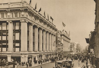 Selfridges és az utolsó régi Oxford Street üzlet, amelyet az épület elnyelt, 1935. alkotó: Unbekannt