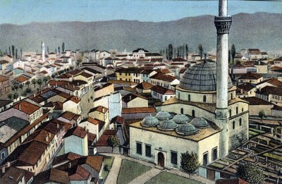 Szerbia, Monastir: kilátás a mecsetre, Monastir neve desormais Bitola, és Macedoine államban található - Képeslap 1914-1918 alkotó: Unbekannt