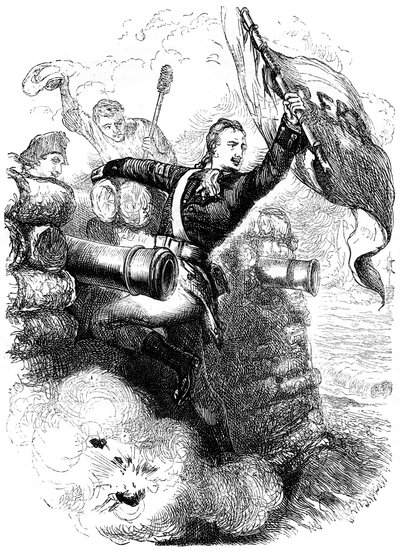Jasper őrmester visszaszerzi a zászlót, 1776 c1880 alkotó: Unbekannt