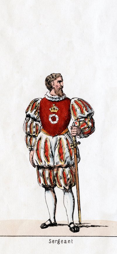 Őrmester, Shakespeare-színmű jelmezterve, VIII. Henrik, 19. század alkotó: Unbekannt