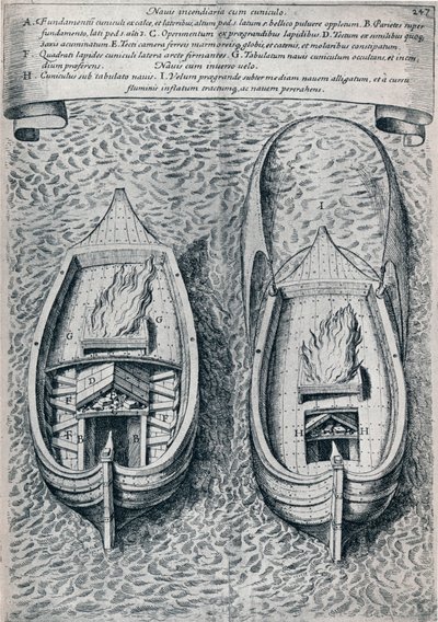 Tizenhetedik századi tűzhajó, c1660 alkotó: Unbekannt