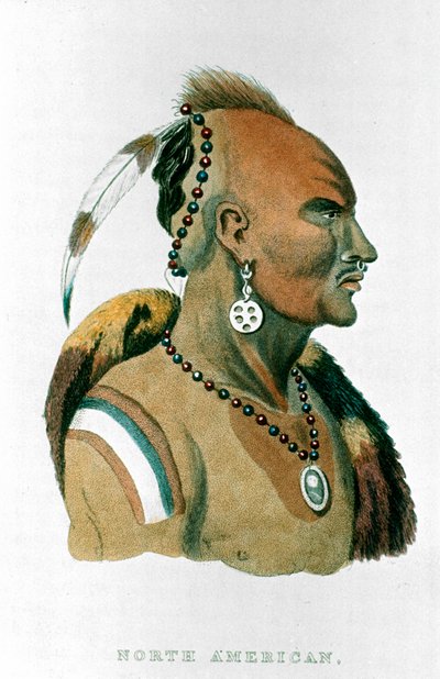 Sewessissing, az iowai indiánok vezetője, észak-amerikai síksági indiánok, 1837 alkotó: Unbekannt