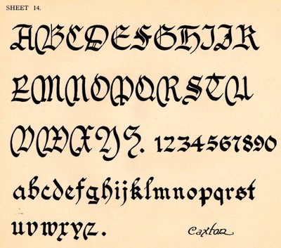 14. lap, ábécéket tartalmazó portfólióból, 1929 alkotó: Unbekannt
