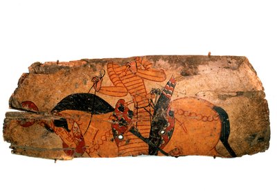 Pajzs lovassal Részlet, 7. vége, 8. század eleje. alkotó: Unbekannt