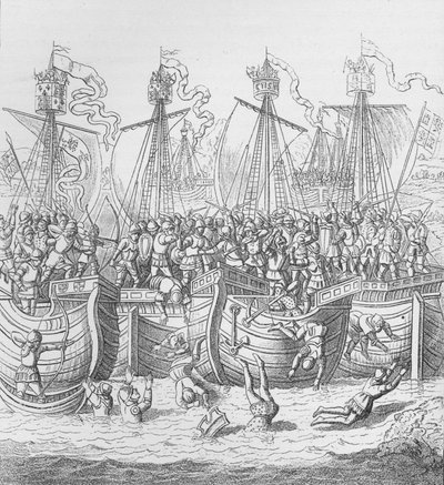Hajók a franciaországi La Rochelle-ben, 1372-ben, 1804-ben, 1906-ban alkotó: Unbekannt