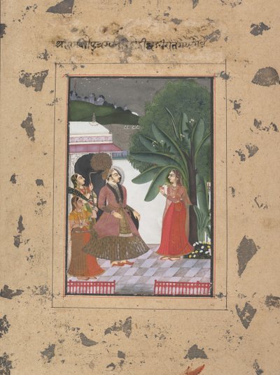 Shri Rama Putra Raga: Oldal a szétszórt Boston Ragamala sorozatból..., kb. 1760. alkotó: Unbekannt
