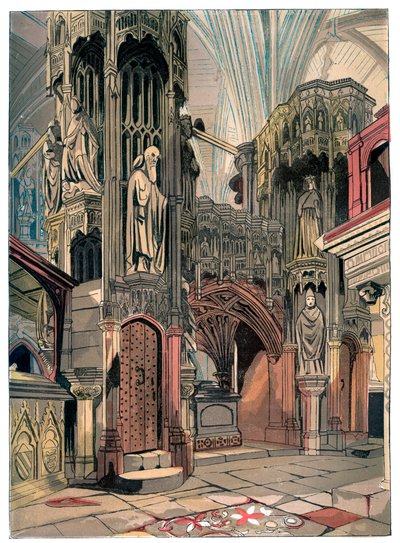 V. Henrik szentélye, Westminster Abbey, London, 1850 alkotó: Unbekannt