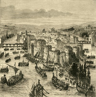 Párizs ostroma a norvégek által, 845, 1890. alkotó: Unbekannt