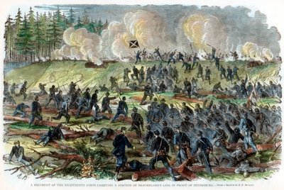 Petersburg ostroma, Virginia, amerikai polgárháború, c1864-c1865 alkotó: Unbekannt