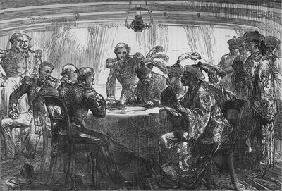 A Nankini Szerződés aláírása, 1880 alkotó: Unbekannt
