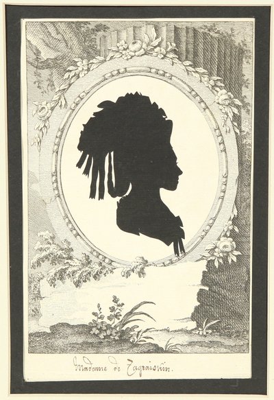Natalia Kirillovna Zagryazyskaya sziluettportréja, született Razumovskaya 1747-1837, 1777-1782 alkotó: Unbekannt