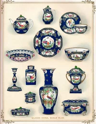 Szilícium Kína, Scale Blue, XX. század eleje. 1911 alkotó: Unbekannt