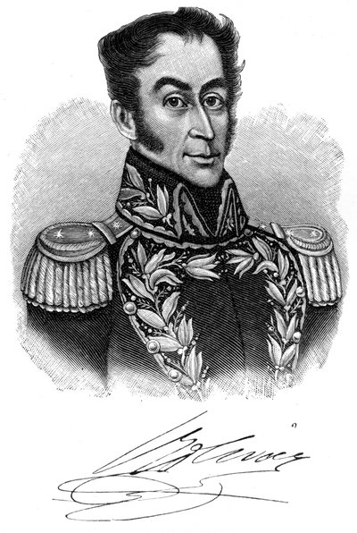 Simon Bolivar, a 19. századi dél-amerikai forradalmi vezető, 1901 alkotó: Unbekannt