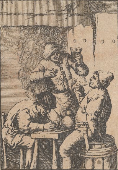 Énekesnő két dohányos között, 1610-85. alkotó: Unbekannt