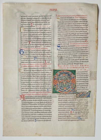 Egyetlen levél Gratian rendeletéből: Egy férfi díszített kezdőbetűi, akinek fia volt, c1160-1165 alkotó: Unbekannt