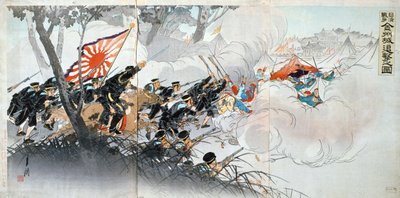 Kínai-japán háború, 19. század. Japán nyomtatás. Magángyűjtemény alkotó: Unbekannt