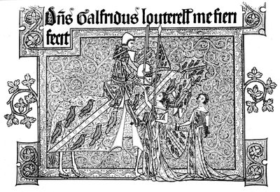 Sir Geoffrey Luttrell, felesége és menye, 1340, 1892 alkotó: Unbekannt