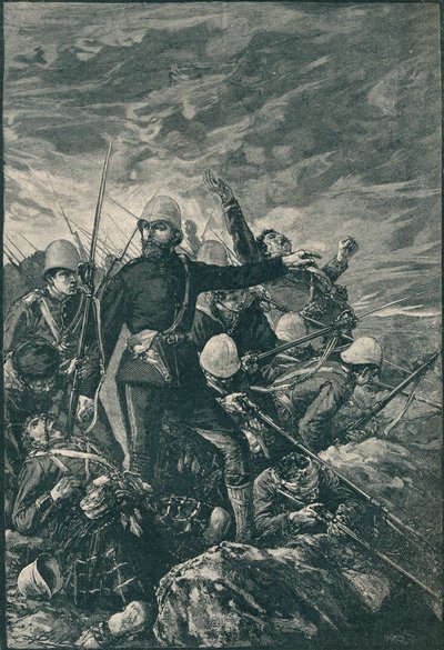 Sir George Colley a Majuba Hillben, 1906 alkotó: Unbekannt