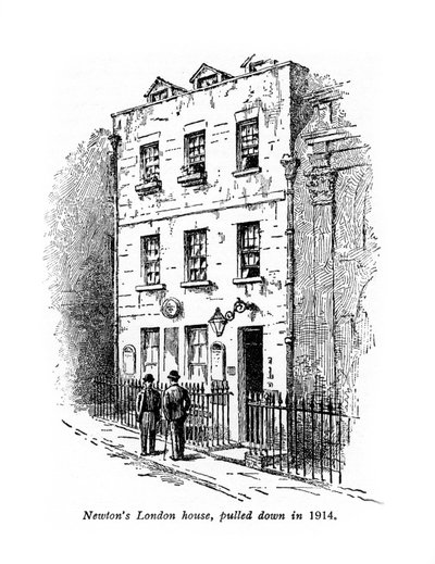 Sir Isaac Newtons ház, London, XX. század alkotó: Unbekannt