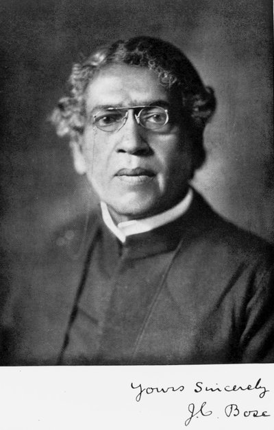 Sir Jagadis C Bose indiai fizikus és botanikus, 1920 alkotó: Unbekannt