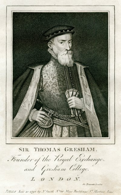 Sir Thomas Gresham brit kereskedő és pénzember, 16. század 1793 alkotó: Unbekannt