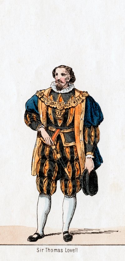 Sir Thomas Lovell, Shakespeare-színmű jelmezterve, VIII. Henry, 19. század alkotó: Unbekannt