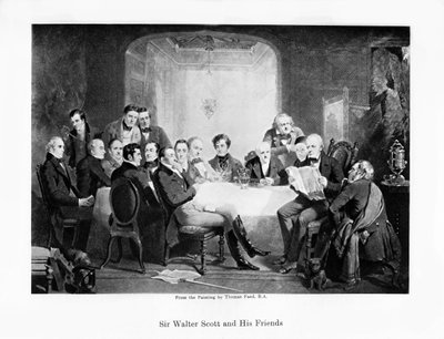Sir Walter Scott és barátai, 1849 alkotó: Unbekannt