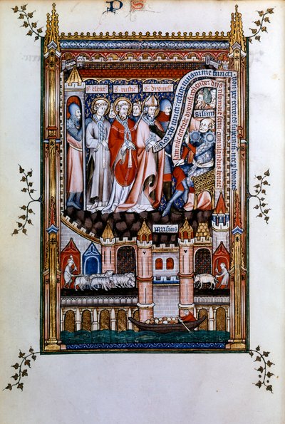 Sisinnius felszólítja Szent Dénest, hogy mondjon le hitéről, 1317 alkotó: Unbekannt