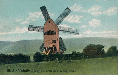 Six Swift Windmill, Kingston, Lewes közelében, Sussex, 1905. alkotó: Unbekannt