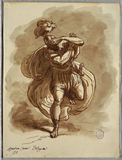 Sketchbook Folio, Vak katona, Részlet Szent Pál megtéréséből, Tanulmány Agostino Carracci után alkotó: Unbekannt