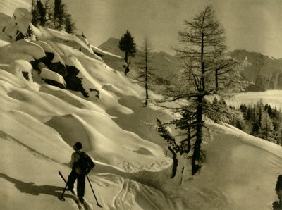 Síelés Ankogelben, Ausztriában, 1935. alkotó: Unbekannt