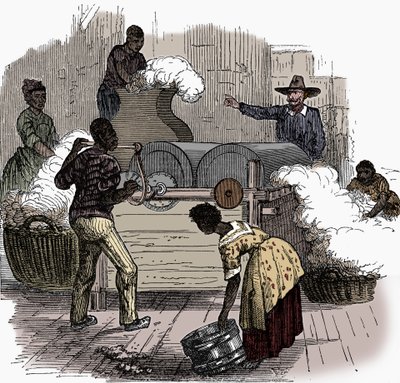 Rabszolgamunka egy gyapotültetvényen Amerika déli államaiban, 1860 alkotó: Unbekannt