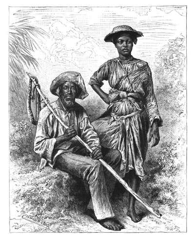 Kígyófogó és szénlány, Martinique, 1890 alkotó: Unbekannt