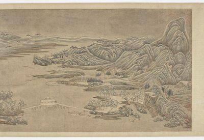 Hóeltakarítás a hegyeken és a folyókon, Wang Wei után, 16-17. század. alkotó: Unbekannt