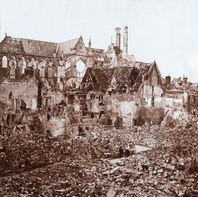 Soissons katedrális, Soissons, Észak-Franciaország, c1914-c1918. alkotó: Unbekannt