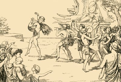 Szophoklész az Ifjúsági Kórus élén, 1890. alkotó: Unbekannt