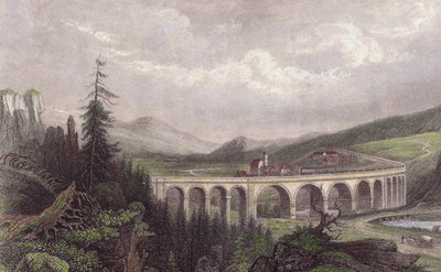 Déli vasút. Payerbach viadukt, Semmering alkotó: Unbekannt
