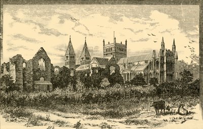 Southwell Minster és a palota romjai, 1898. alkotó: Unbekannt